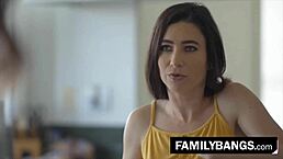 Leda Lotharia, I'm spitting cream right into your mouth, Serena Blair says during our taboo lesbian scissoring session in the kitchen on Familybangs.com.