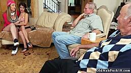 old man licks young teen maximas errectis in amateur hardcore scene with facial finish