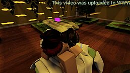 My subscriber kept asking, so I finally fucked her in the Roblox condo game with deepthroat and doggystyle.