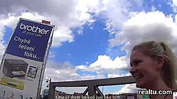 Adorable czech girl teased in supermarket and rode in pov hardcore!