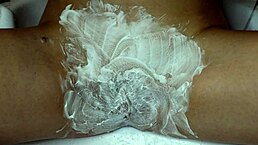 i uh... i'm shaving my hairy pussy up close with a trimmer and razor for free yeah feels so smooth already