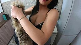 milfycalla shows off in a dirty down-jacket and uggs for a steamy preview session