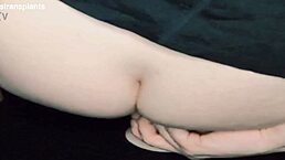 Hey, check this trans woman riding a dildo! 😏