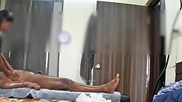 i uh, caught this hidden cam of a happy ending massage with flashing cock... so intense!