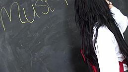 College professor Kerry Louise, ready to fuck your blindfolded student on my desk?