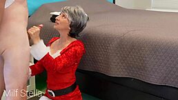 mrs claus pays sleigh repair with anal assfucking and cumshot in homemade christmas cosplay