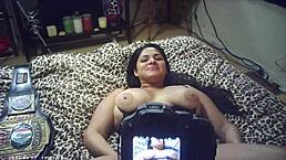 Oh wow, behind the scenes as first timer big breast Italian bombshell tries the pound machine in porn shoot