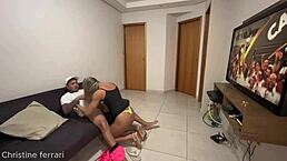 Amigo came to watch the game but husband left so hotwife enjoyed cucloud fisting and anal creampie in full video on XvideosRed or Sheer.