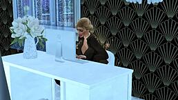 Sims 4 porn features Bella and Milla fucking each other at Mortimer's funeral service office.