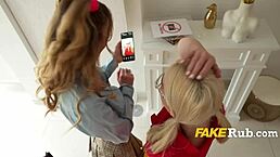 imagine girls turning a statue wild by fucking it with hard dick strapon