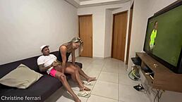 Amigo came to watch the game but husband left so hotwife enjoyed cucloud fisting and anal creampie in full video on XvideosRed or Sheer.