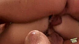 Cheating Blonde Takes Anal Shower Threesome With Double Penetration