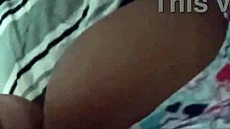 fixed lover records amateur latina wife creampie orgasm to show her cuckold husband subtly.