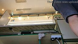 Super Sexy Slim Eighteen 18+ Years Old Chick Works In Pear Thongs And Braless Outdoors!