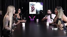 juli figueiró and felipe larrossa play tinder match game in sheer red lingerie for sexy swinger compilation