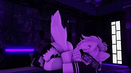 Whoa, My Furry Girlfriend Takes Hard Anal With Big Cock Creampie In Wild Roblox Session.