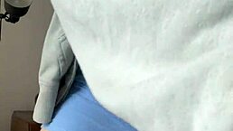 Skinny Australian milf Charlotte Star fingers her wet pussy in gym shorts. She reaches intense orgasm with big tits bouncing.