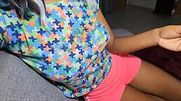 After two years back home, my hot stepsister teases me until we fuck hard without getting caught! 🔥