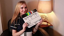 classmate spanks student in casual college party with cosplay fun