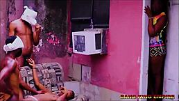 slim saida bob takes two big fat cocks in a local ghetto, loving every deep thrust 😈🍆