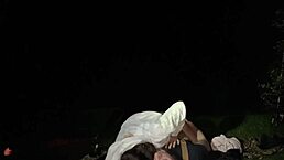 dirty wife pussy licking riding cock outdoors