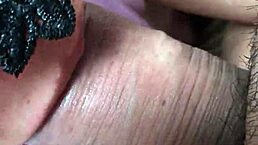 chinese wife suggestively pours yogurt on cock and licks it clean