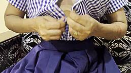 hey schoolgirl, why are you fingering that big pussy to orgasm alone?