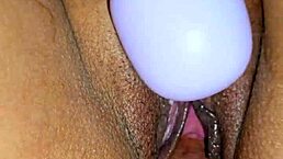 sexy latina wife close up with wet pussy lips and tight missionary creampie action