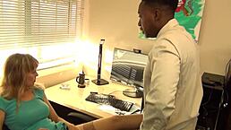 Jamie Foster Sucks And Fucks Black Employee's Monster Cock
