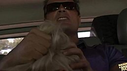 this horny blonde chick with big tits bends over for fingering and anal. she rides cowgirl and takes facial cum.