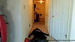 Subtle Strait Jacket Facefuck Tease in Garage