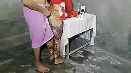 Indian hot maid screams in pain during first-time tight ass anal sex with big cock. Close-up homemade footage shows brutal doggystyle fucking in Hindi.