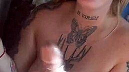 She gets mad when I blast his face with hot cumshot after deepthroat blowjob and sloppy kissing from latina girlfriend