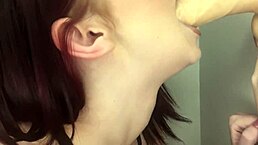 Sloppy Deepthroat Blowjob with Spitting and Sucking on Cock