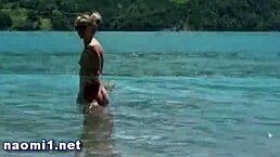 naomi enjoyed a relaxing day at the beach, culminating in a refreshing moment