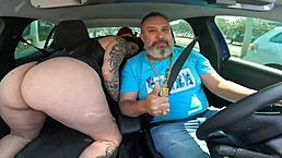 Paloma Guedes Gives Ass In Car Ride!