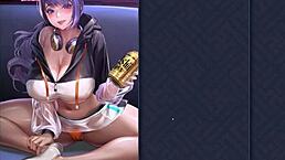 Could You Imagine Fingering Yafus Shaved Pussy And Squeezing Those Big Tits In This Hentai Game