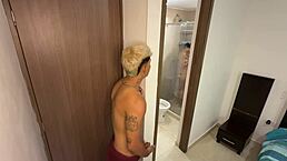 Hermanastro catches me masturbating joins in the shower my stepsister leaves door open I take advantage shove my huge cock in her 😈🍆