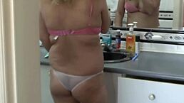 Stepmother looks stunning as she slips into lingerie, pleasing him eagerly with intense anal action.