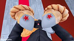 two cute horny twins set up hardcore interracial sex and femdom with young 18+ soldier