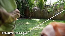 reality kings - its time for a campsite threesome for playful hotties roxie sinner & amy quinn 😏