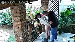 The spycam captured my wife cheating outdoors with my two best friends while I was at work.