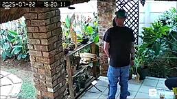 The spycam captured my wife cheating outdoors with my two best friends while I was at work.