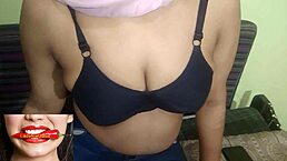 Indian babe shows off big natural tits and rides cock outdoors for orgasm 😍
