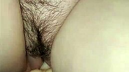 What happens when a handcuffed amateur wife rides a mechanical dildo until she creams with wet pussy orgasm?