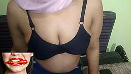 Indian babe shows off big natural tits and rides cock outdoors for orgasm 😍