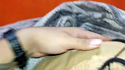 stepmom and stepson end up sharing a bed in hd. they dive into passionate sex with shaved latina pussy.