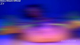 rainbow blooming with big butt plug in skinny russian punk anal destruction prolapse worship!