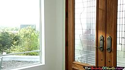 These petite college sappho lesbians are scissoring pussies with fingering and muff diving in teen action. Who's joining? 😏