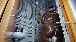 Big Booty Black Beauty Gets Creampie In Steamy Shower Sex. Ebony Wife Swallows Cum After Wet Doggystyle Pounding.